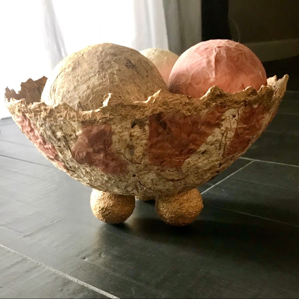 Artisan Papier-mâché Decor Bowl